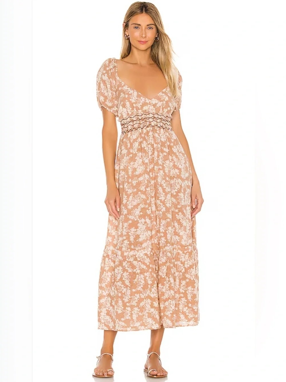 Free People Ellie Floral Printed Maxi Dress Size L